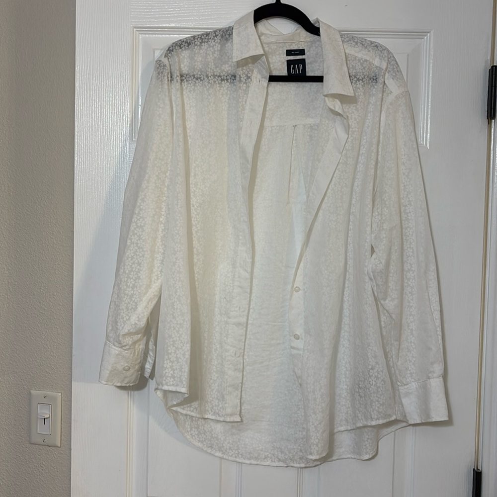 GAP sheer floral shirt